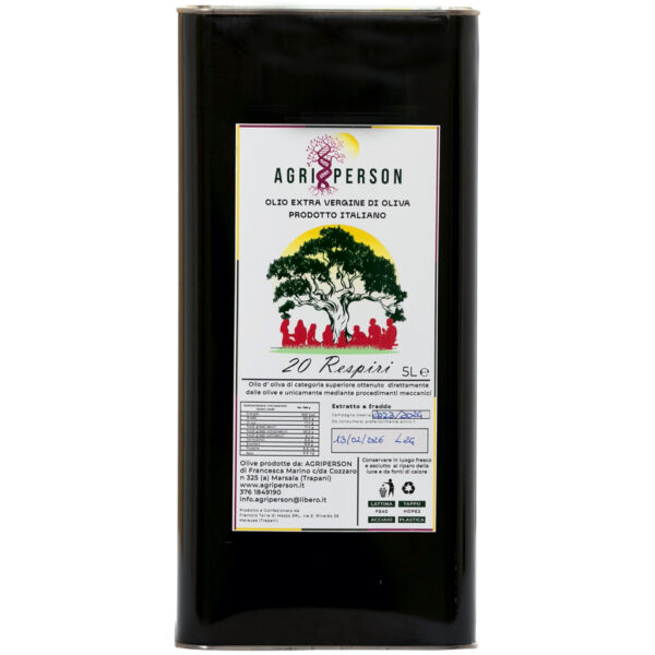 Olio extravergine di oliva 20 respiri - 5 L