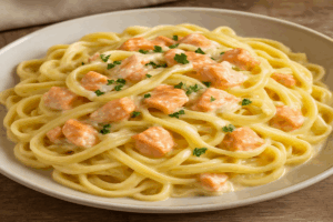pasta con panna e salmone